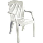 Кресло пластиковое N7 Премиум-1, цвет: белый