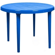 Стол пластиковый круглый 259-130-0022, D 90 см, цвет: синий