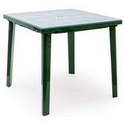 Стол пластиковый квадратный 259-130-0019-kv-pr, цвет: темно-зеленый
