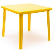 Стол пластиковый квадратный 259-130-0019-kv-pr, цвет: желтый