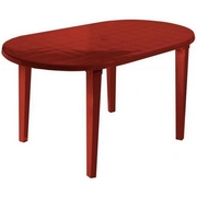 Стол пластиковый овальный 259-130-0021, цвет: красный
