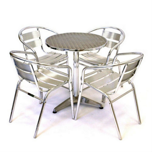 Набор мебели LFT (стол, 4 стула) алюминий