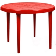 Стол пластиковый круглый 259-130-0022, D 90 см, цвет: красный