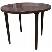 Стол пластиковый круглый 259-130-0022, D 90 см, цвет: шоколадный