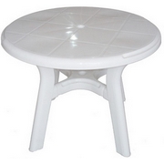 Стол пластиковый круглый Премиум 259-130-0013, D 94 см, цвет: белый