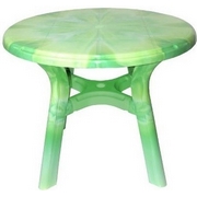 Стол пластиковый круглый Премиум серии Лессир 259-130-0013-Lessir, D 94 см, цвет: весенне-зеленый