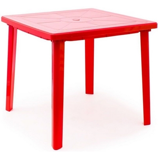 Стол пластиковый квадратный 259-130-0019-kv-pr, цвет: красный