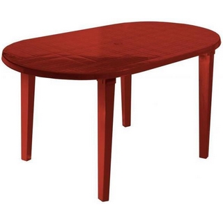 Стол пластиковый овальный 259-130-0021, цвет: красный