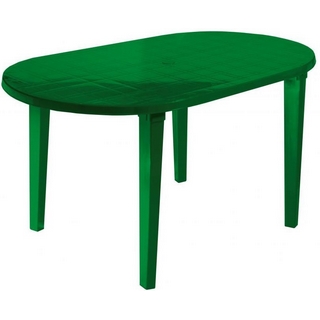 Стол пластиковый овальный 259-130-0021, цвет: темно-зеленый