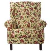 Кресло Жуи Бордо Желтое с цветами (материал ткань)