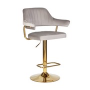 Стул барный CHARLY GOLD (серый велюр (MJ9-75))
