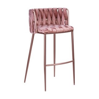 Стул барный EMMA ROSE GOLD (розовый велюр (VF-10))